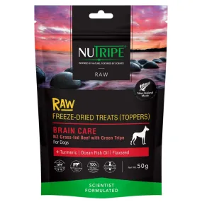 [10% OFF] Nutripe NZ Grass-Fed Beef Brain Care Freeze Dried Raw Dog Treats & Toppers 50g