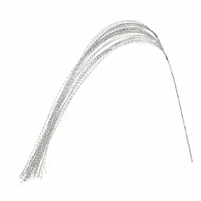 48" Metallic Twisted Grass Spray: Silver