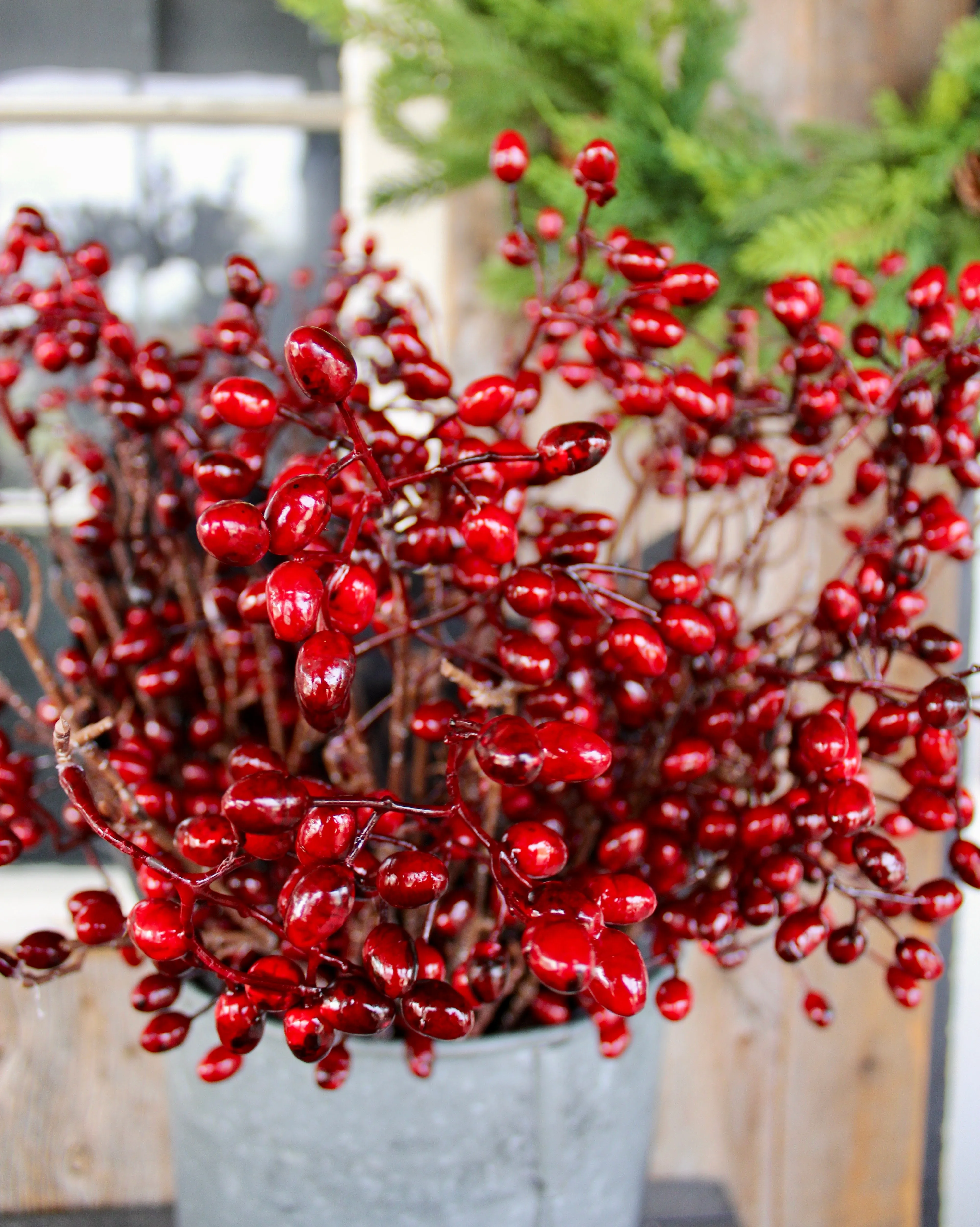 Burgundy Hypericum Berry Spray