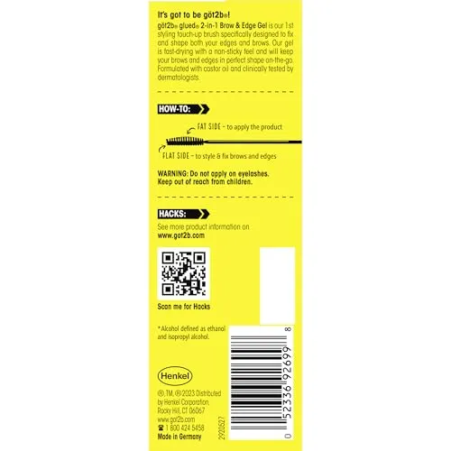 Got2b Glued 2in1 Brows & Edges Gel, 16ml (Pack of 1)