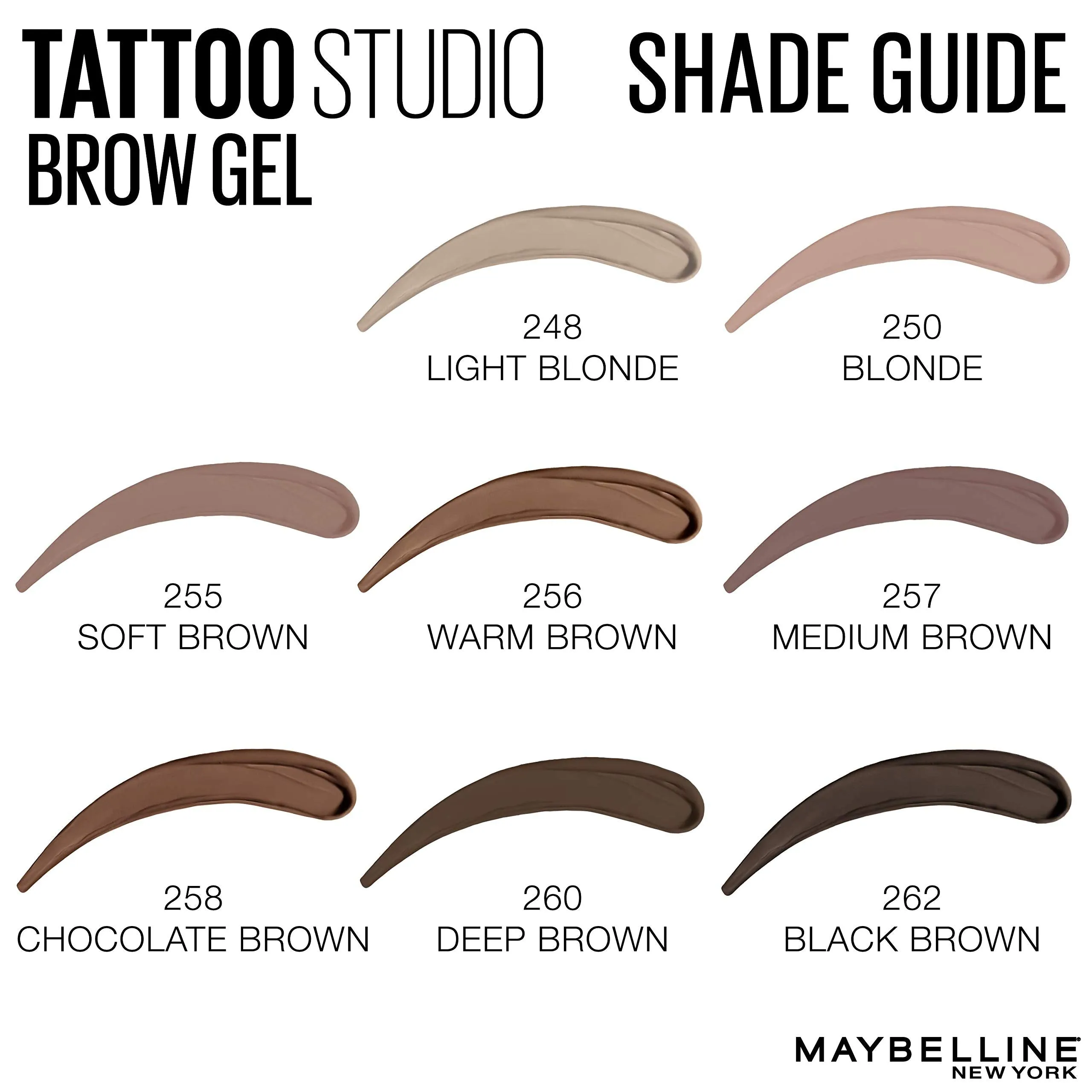 Maybelline TattooStudio Waterproof Eyebrow Gel Makeup, Soft Brown, 0.23 Fl Oz (Pack of 1)