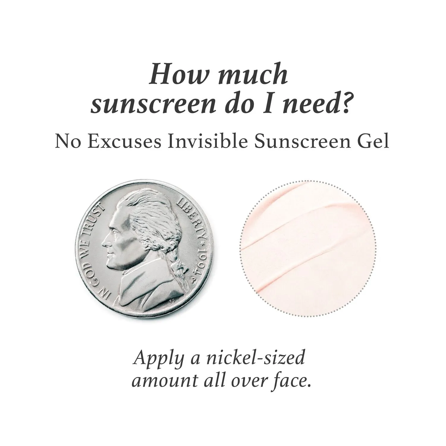No Excuses Broad Spectrum Invisible Sunscreen Gel For Face SPF 40
