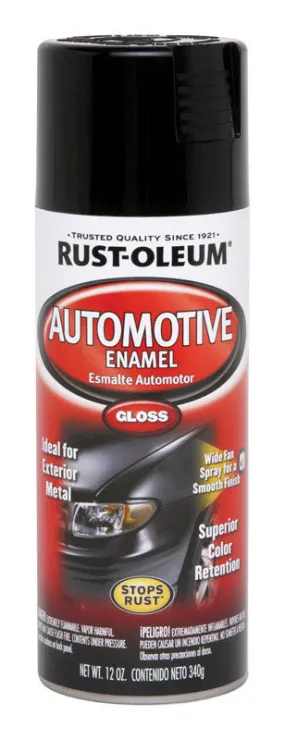 Rust-Oleum Automotive Gloss Black Enamel Spray Paint 12 oz