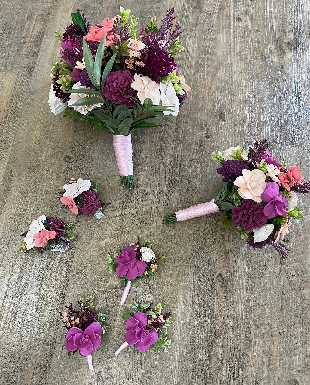 Sangria and Orchids Boutonniere