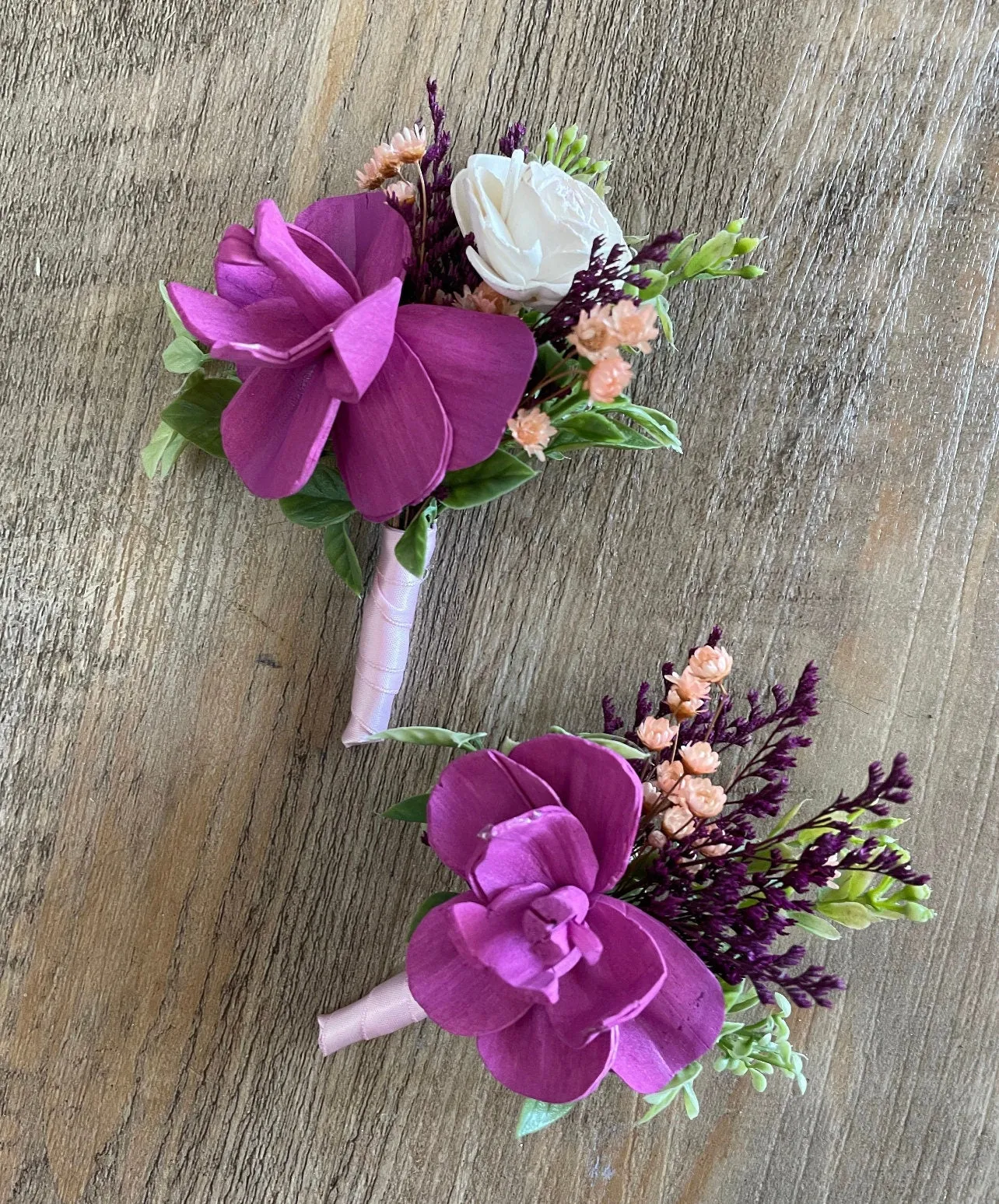 Sangria and Orchids Boutonniere