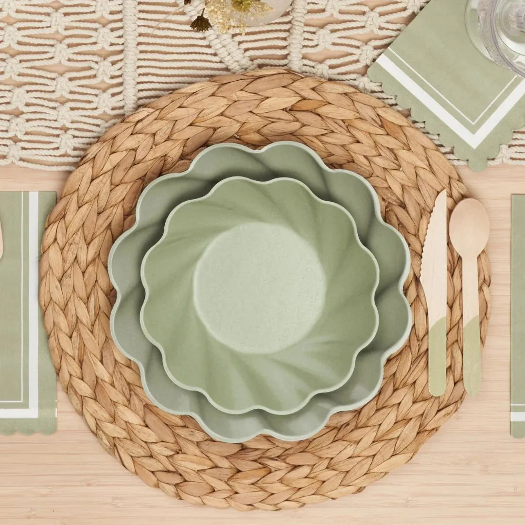 Simply Eco Compostable Salad Plate - Sage 8 Pack